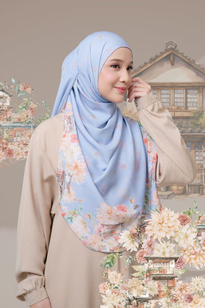 [ BUY 3 GET 1 FREE HIJAB ] Malaya Ohayo - MO55.10 Mizu Blue