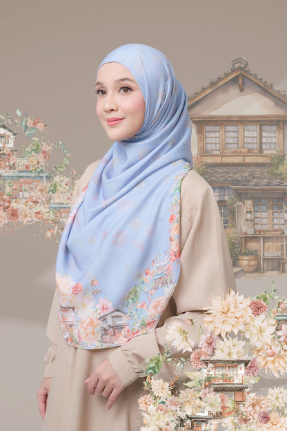 [ BUY 3 GET 1 FREE HIJAB ] Malaya Ohayo - MO55.10 Mizu Blue