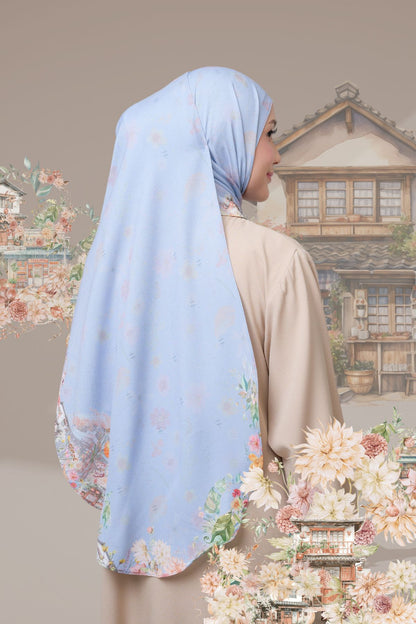 [ BUY 3 GET 1 FREE HIJAB ] Malaya Ohayo - MO55.10 Mizu Blue