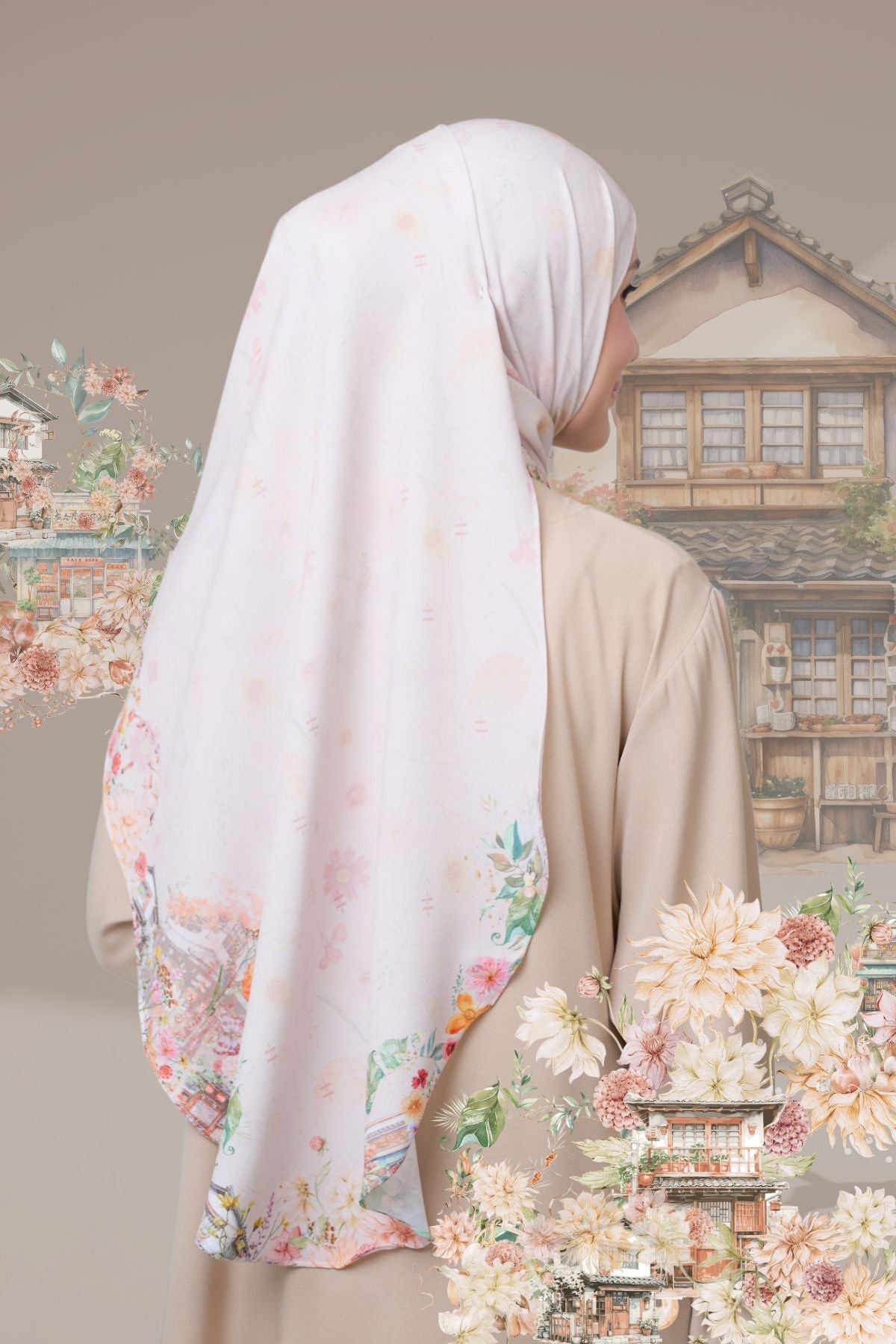 [ BUY 3 GET 1 FREE HIJAB ] Malaya Ohayo - MO55.2 Yuki White