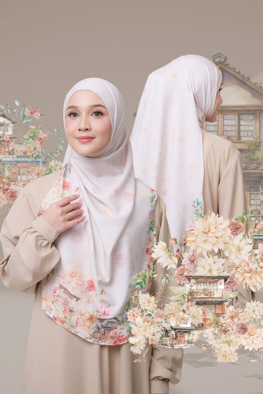[ BUY 3 GET 1 FREE HIJAB ] Malaya Ohayo - MO55.2 Yuki White