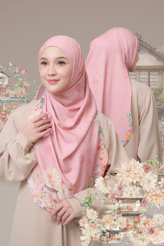 [ BUY 3 GET 1 FREE HIJAB ] Malaya Ohayo - MO55.7 Izumi Pink