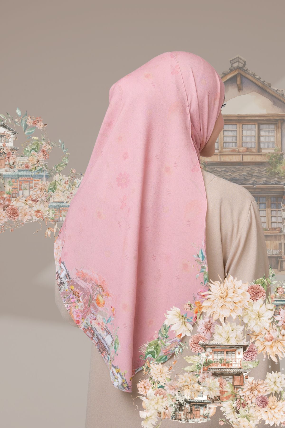[ BUY 3 GET 1 FREE HIJAB ] Malaya Ohayo - MO55.7 Izumi Pink