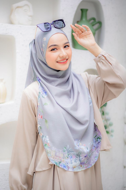 [ BUY 3 GET 1 FREE HIJAB ] Instan Malaya Purity - MP10.10 Grey