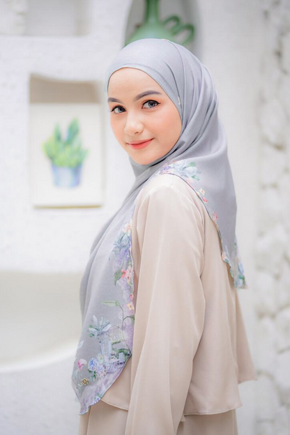 [ BUY 3 GET 1 FREE HIJAB ] Instan Malaya Purity - MP10.10 Grey