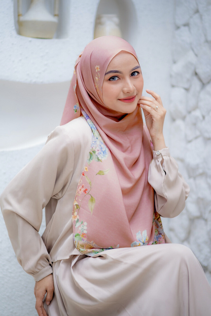 [ BUY 3 GET 1 FREE HIJAB ] Instan Malaya Purity - MP10.14 Peach