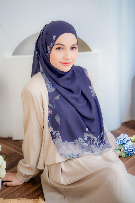[ BUY 3 GET 1 FREE HIJAB ] Instan Malaya Purity - MP10.2 Navy