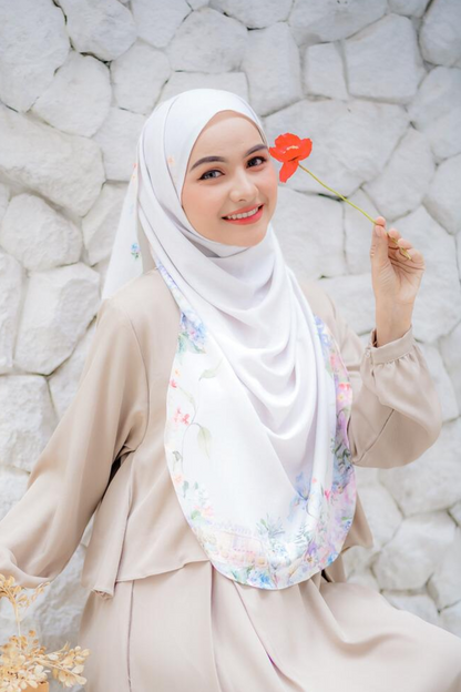 [ BUY 3 GET 1 FREE HIJAB ] Instan Malaya Purity - MP10.4 White