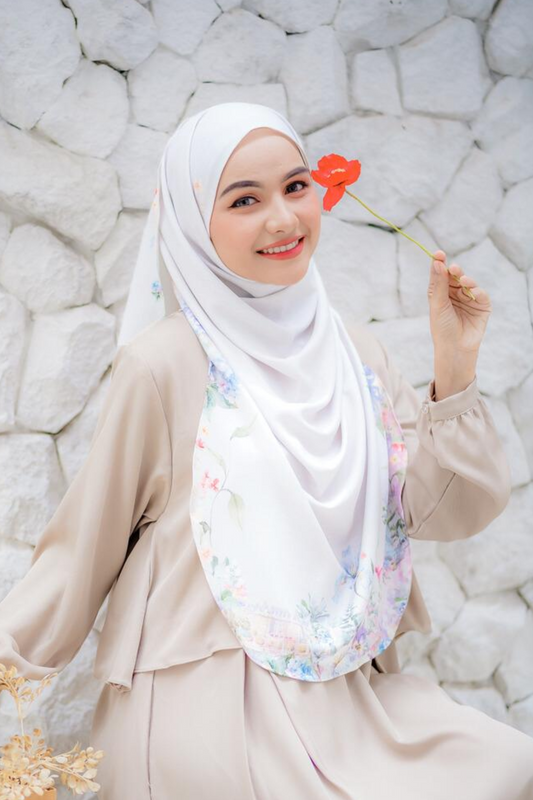 [ BUY 3 GET 1 FREE HIJAB ] Instan Malaya Purity - MP10.4 White