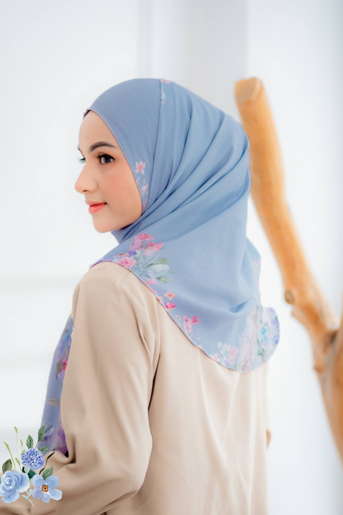[ BUY 3 GET 1 FREE HIJAB ] Instan Malaya Purity - MP10.7 Blue