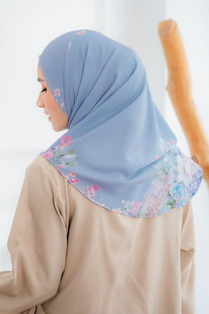 [ BUY 3 GET 1 FREE HIJAB ] Instan Malaya Purity - MP10.7 Blue