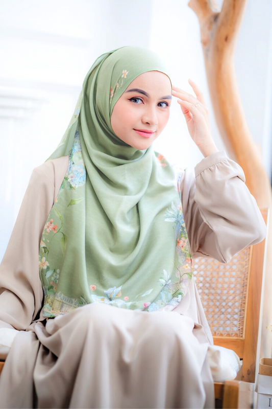 [ BUY 3 GET 1 FREE HIJAB ] Instan Malaya Purity - MP10.9 Greeny