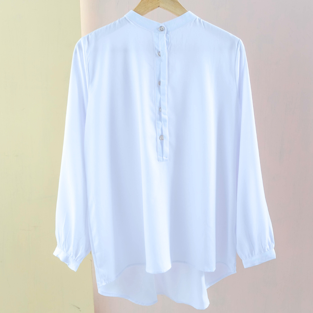 Tiva - Shirt Blouse Cotton Premium - White - VL07.1