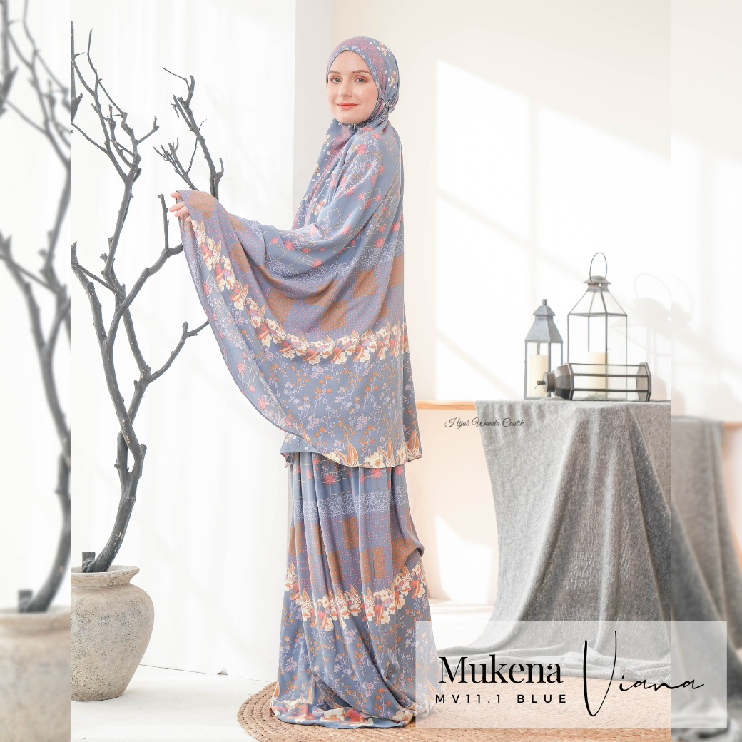 Mukena Viana Prayer Set - MV11.1 Blue