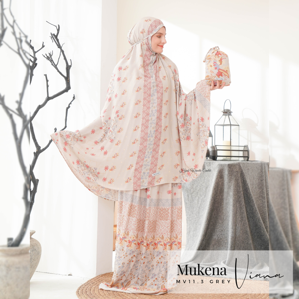 Mukena Viana Prayer Set - MV11.3 Grey