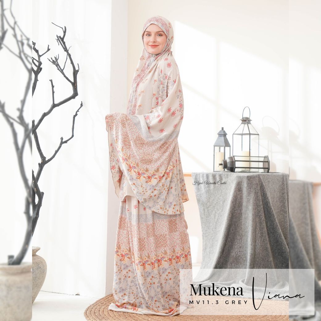 Mukena Viana Prayer Set - MV11.3 Grey