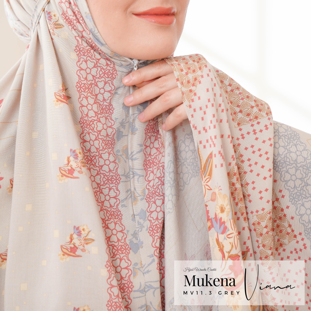 Mukena Viana Prayer Set - MV11.3 Grey