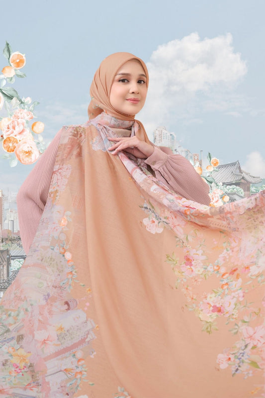 [ BUY 3 GET 1 FREE HIJAB ] Tangerine Scarf - ST16.10 TV16.10 TJ16.10 Mocca