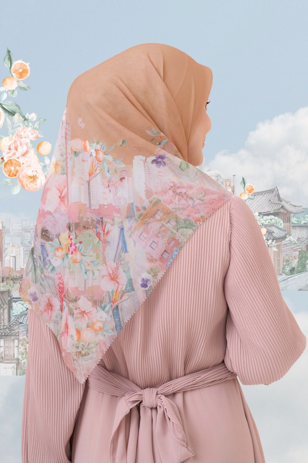 [ BUY 3 GET 1 FREE HIJAB ] Tangerine Scarf - ST16.10 TV16.10 TJ16.10 Mocca