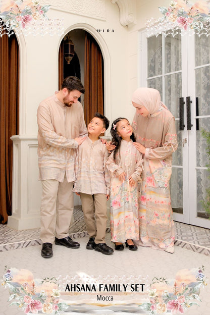 AHSANA Family Set — Mocca | HIRA Raya 2027
