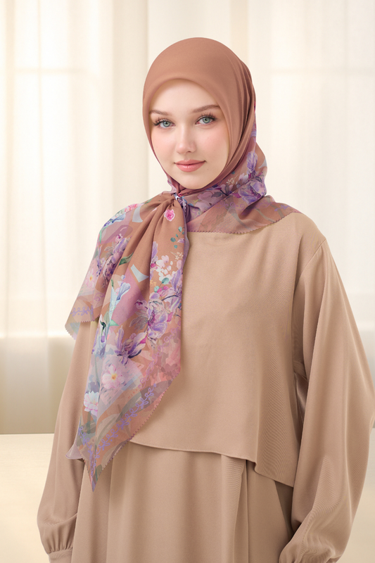 Leaf Kafa Scarf - KF30.5 VK30.5 JF30.5 Mocca