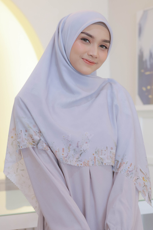 Zinnia JUMBO Mini Pattern - Scarf Square Premium Polycotton XL | Jasmine - NM73.8