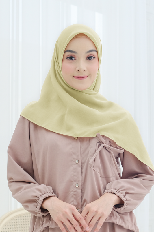 Segiempat Lina Voal S - NO24.5 Lime Yellow S