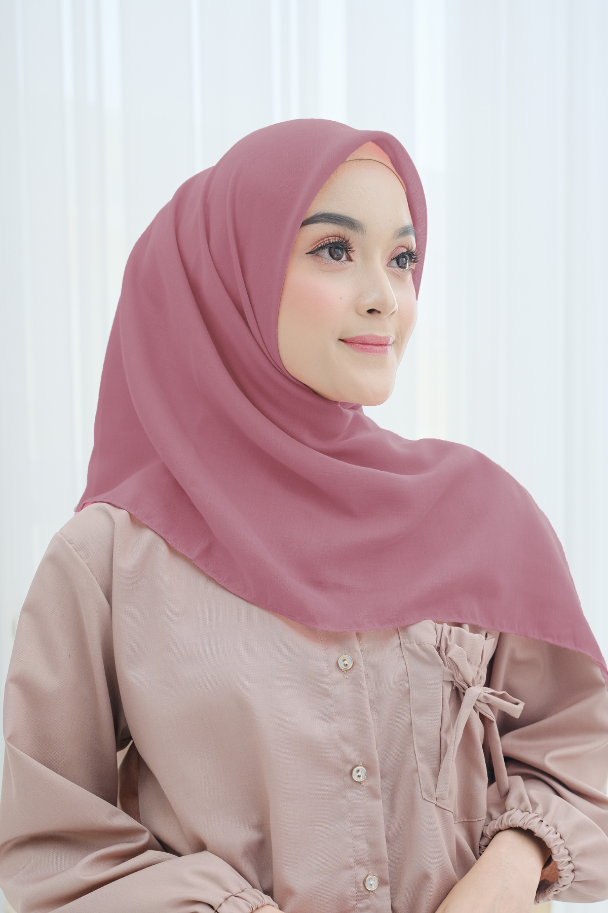 Segiempat Lina Voal S - NO24.9 Soft Mauve S