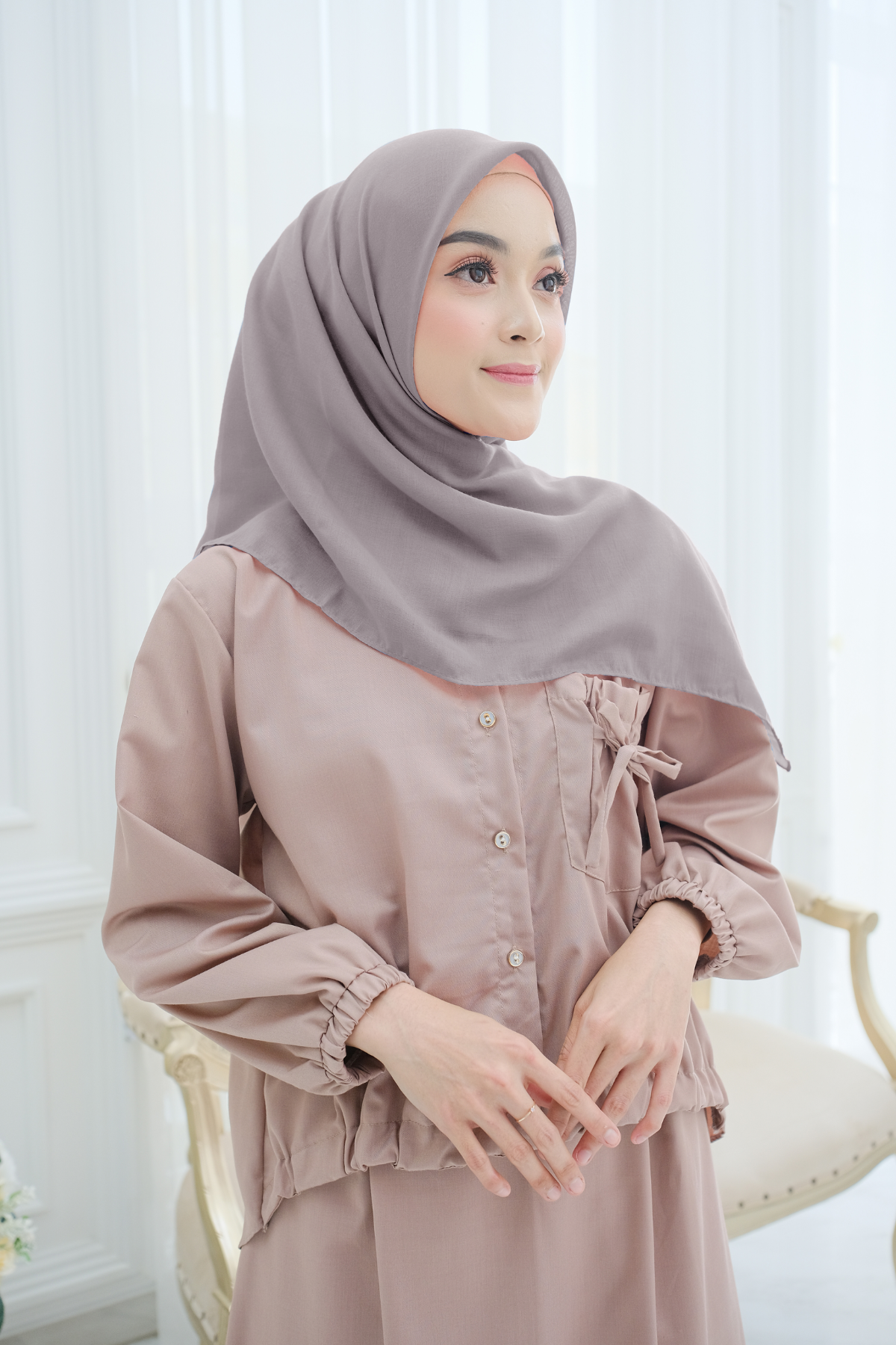 Segiempat Lina Voal - NV23.24 Soft Mauve