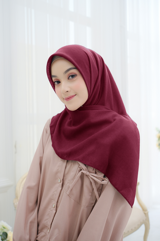 Segiempat Lina Voal - NV23.31 Ruby Maroon