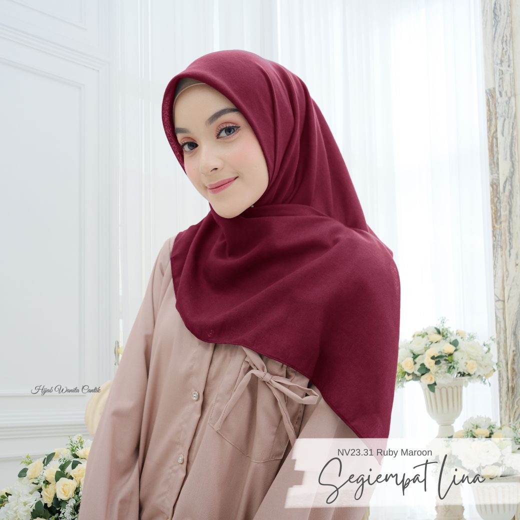 Segiempat Lina Voal - NV23.31 Ruby Maroon