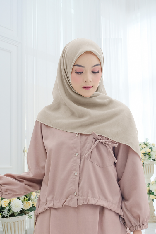 Segiempat Lina Voal - NV23.5 Soft Khaki