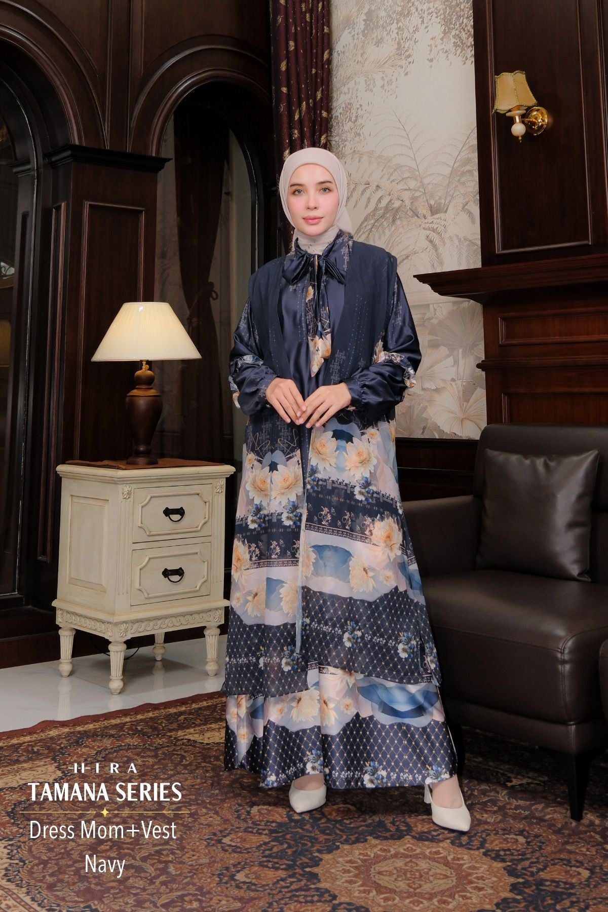 TAMANA Family Set — Navy | HIRA Raya 2027