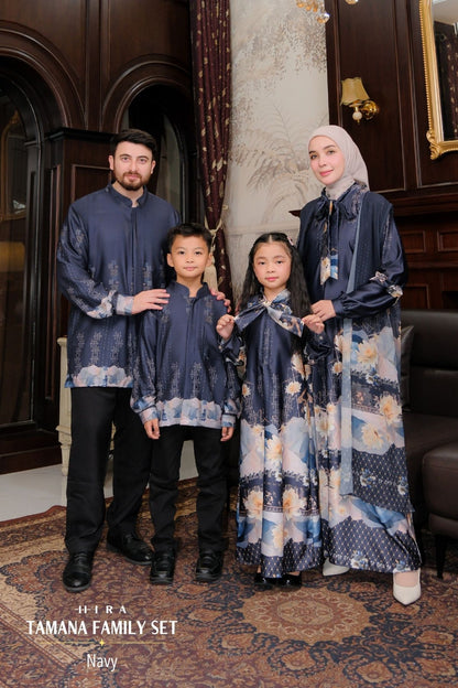 TAMANA Family Set — Navy | HIRA Raya 2027