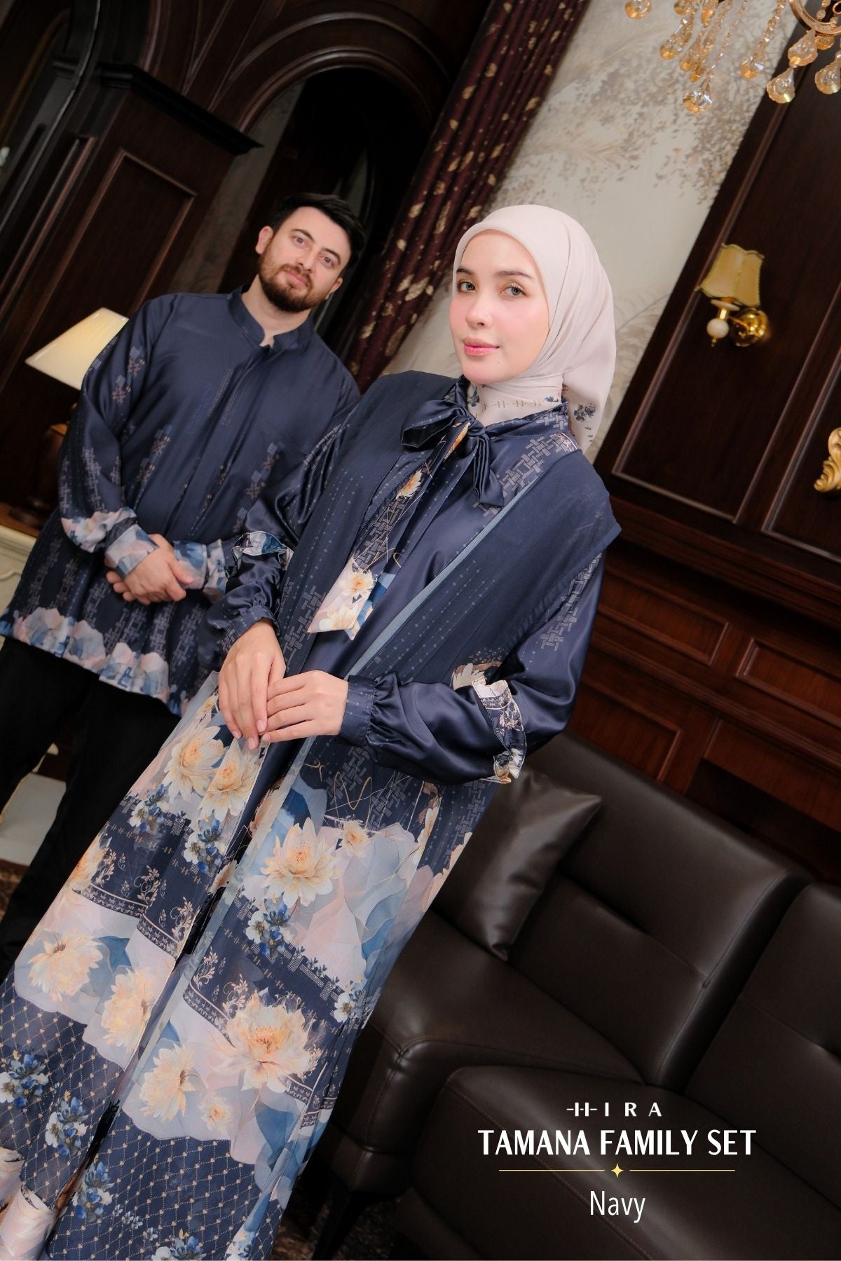 TAMANA Family Set — Navy | HIRA Raya 2027