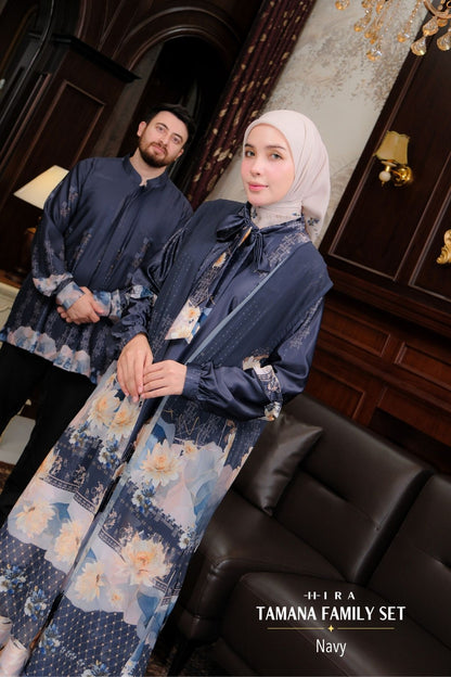 TAMANA Family Set — Navy | HIRA Raya 2027