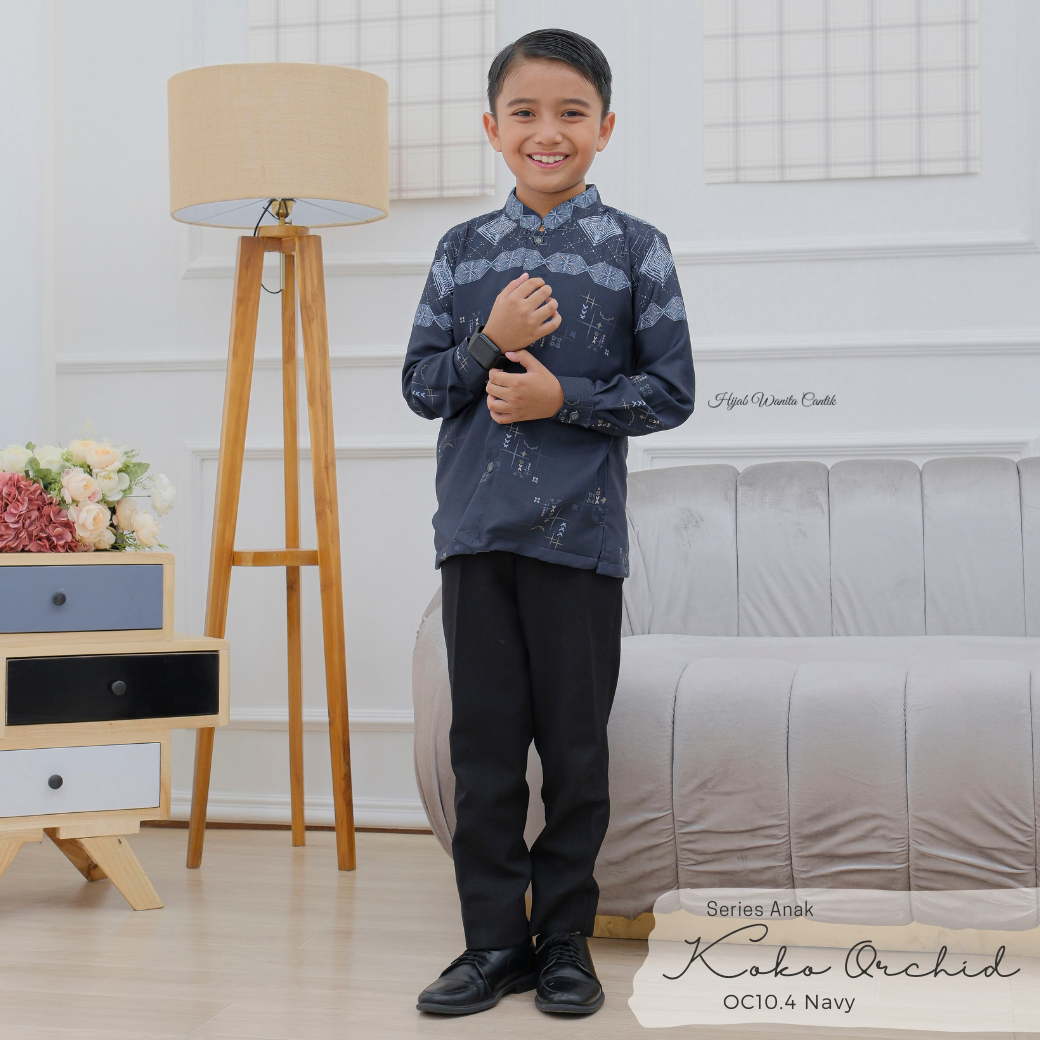 [CLEARANCE SALE] Koko Anak Orchid Series - OC10.4 Navy