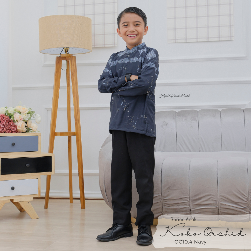 [CLEARANCE SALE] Koko Anak Orchid Series - OC10.4 Navy