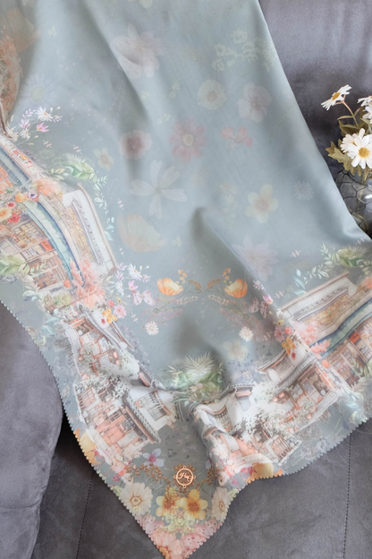 [ BUY 3 GET 1 FREE HIJAB ] Ohayo Scarf - Momo Grey