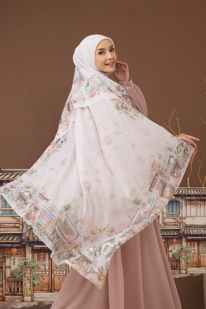 [ BUY 3 GET 1 FREE HIJAB ] Ohayo Scarf - Yuki White