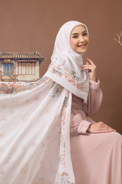 [ BUY 3 GET 1 FREE HIJAB ] Ohayo Scarf - Yuki White