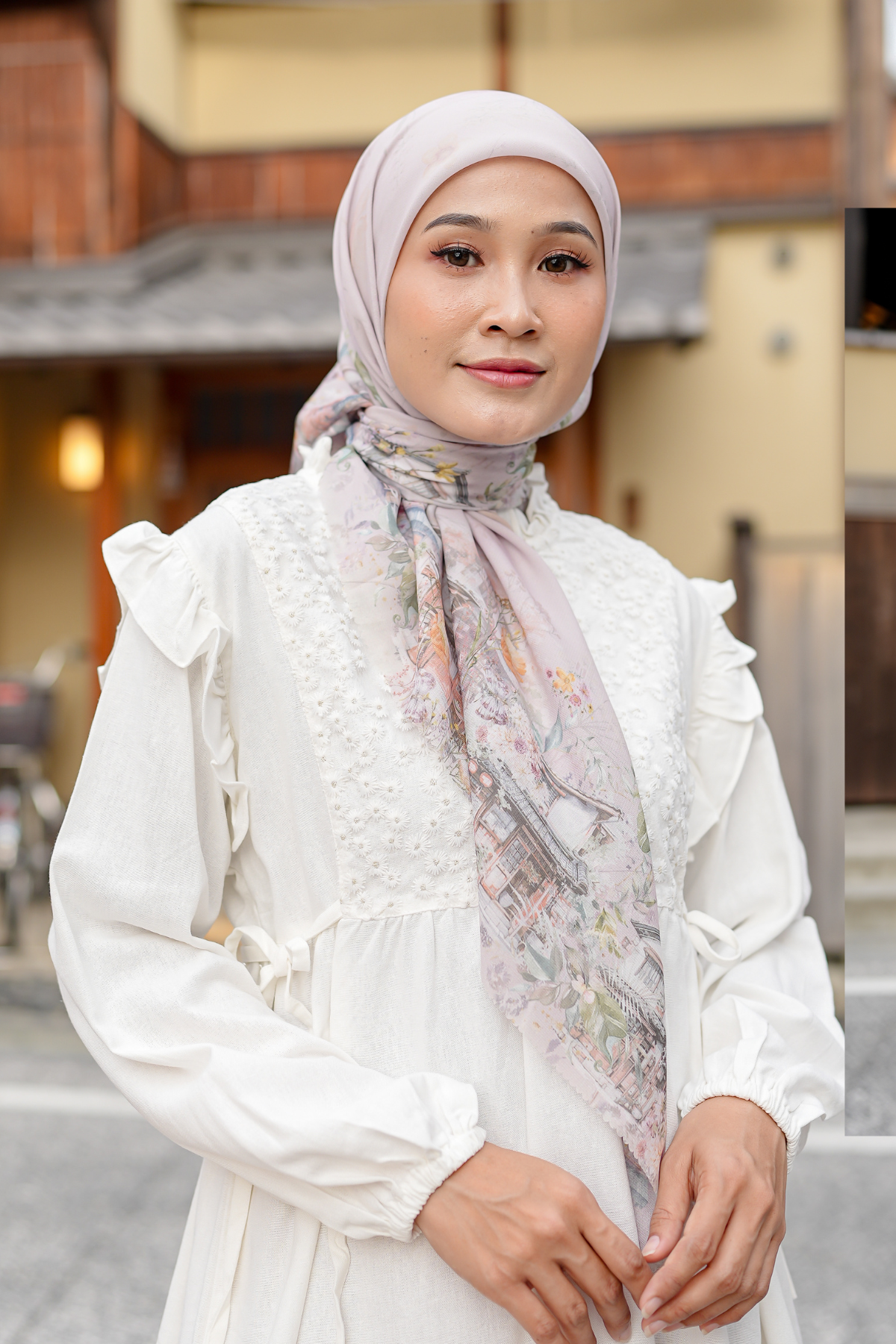 [ BUY 3 GET 1 FREE HIJAB ] Ohayo Scarf - Amai Ivory