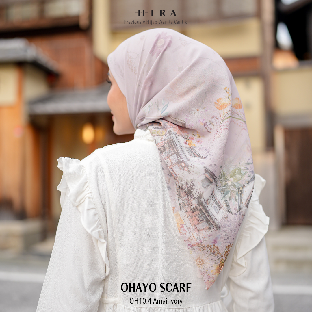 [ BUY 3 GET 1 FREE HIJAB ] Ohayo Scarf - Amai Ivory