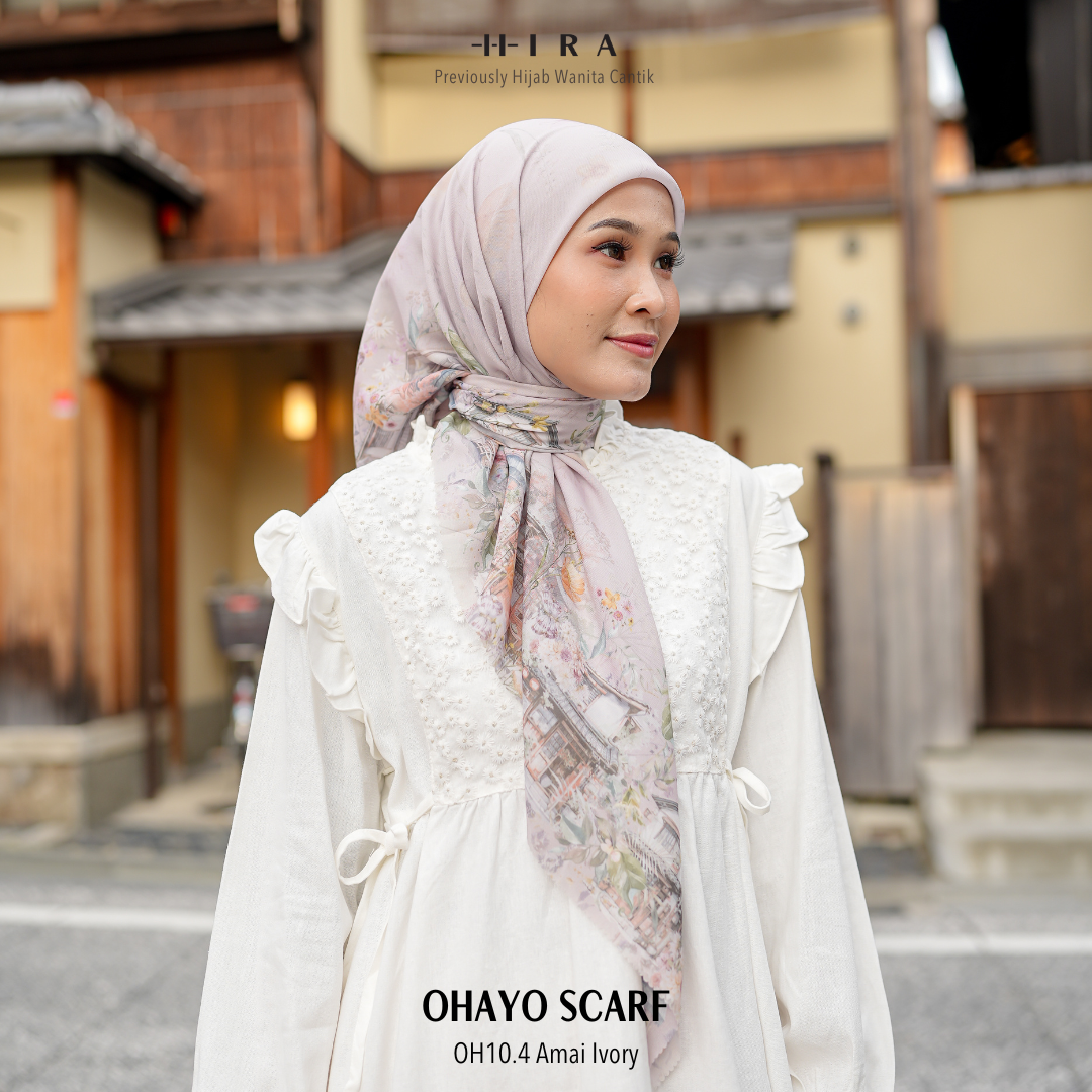 [ BUY 3 GET 1 FREE HIJAB ] Ohayo Scarf - Amai Ivory