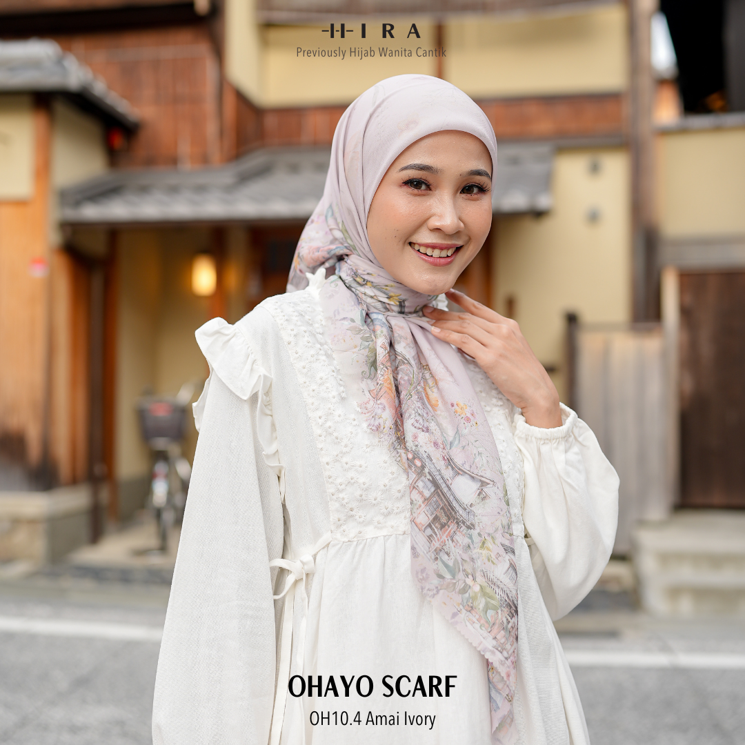 [ BUY 3 GET 1 FREE HIJAB ] Ohayo Scarf - Amai Ivory