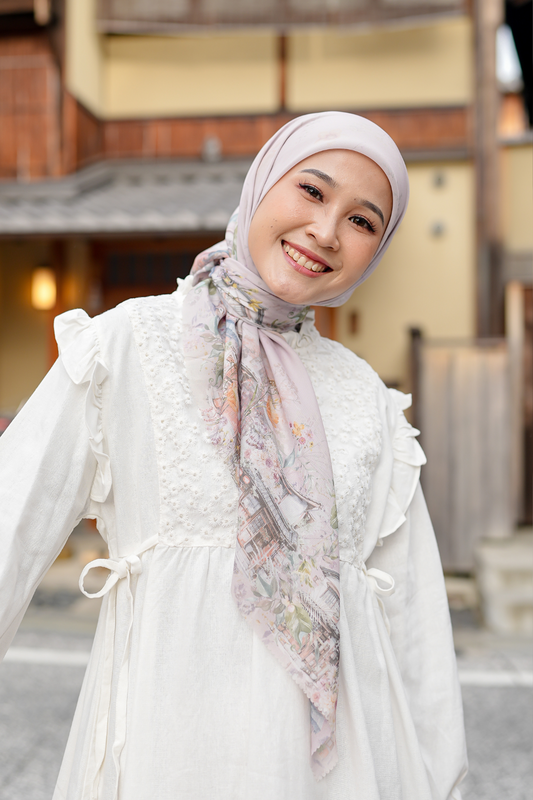 [ BUY 3 GET 1 FREE HIJAB ] Ohayo Scarf - Amai Ivory