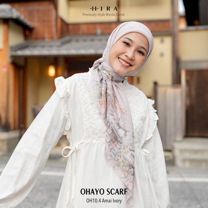 [ BUY 3 GET 1 FREE HIJAB ] Ohayo Scarf - Amai Ivory