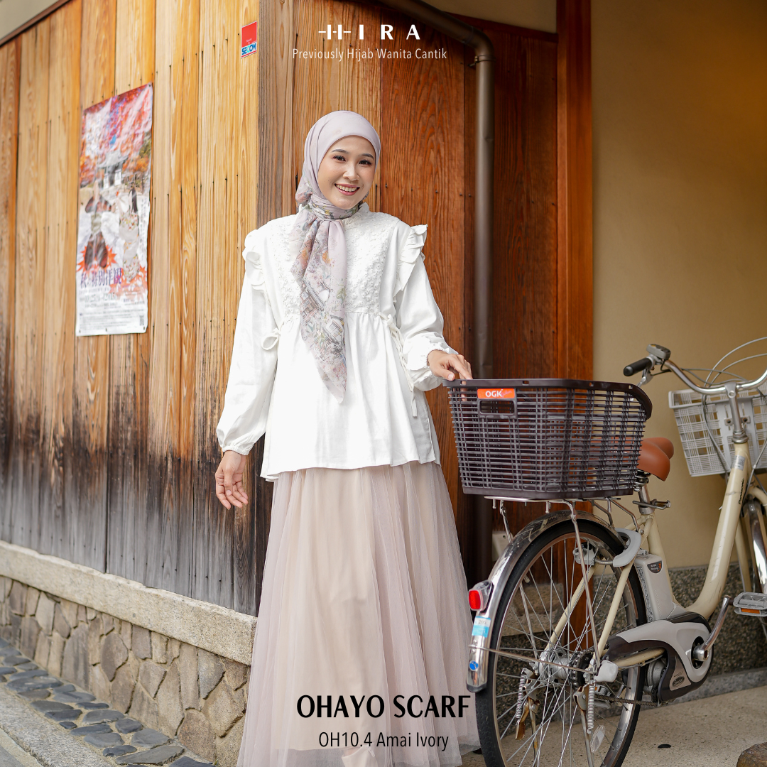 [ BUY 3 GET 1 FREE HIJAB ] Ohayo Scarf - Amai Ivory