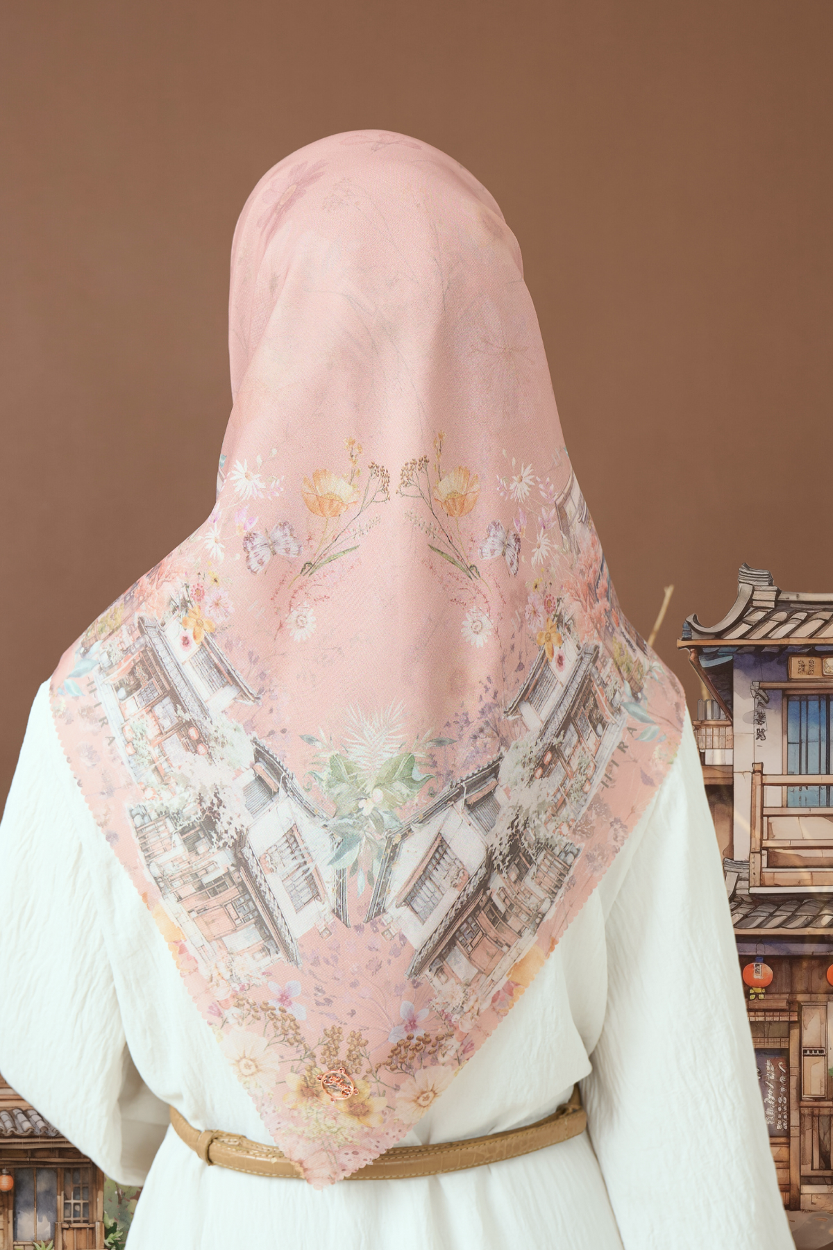 [ BUY 3 GET 1 FREE HIJAB ] Ohayo Scarf - Ayumi Peach