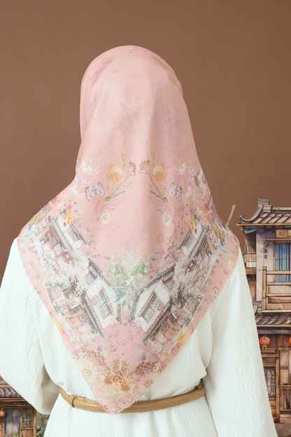 [ BUY 3 GET 1 FREE HIJAB ] Ohayo Scarf - Ayumi Peach